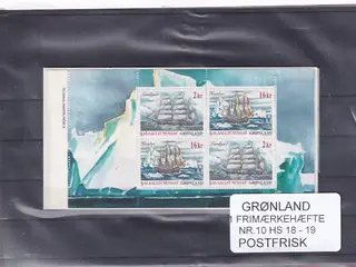 Grønland - Frimærkehæfte Nr. 10 - HS 18 - 19 - Postfrisk