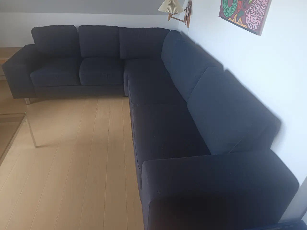Billede 4 - Hjørnesofa i sort stof