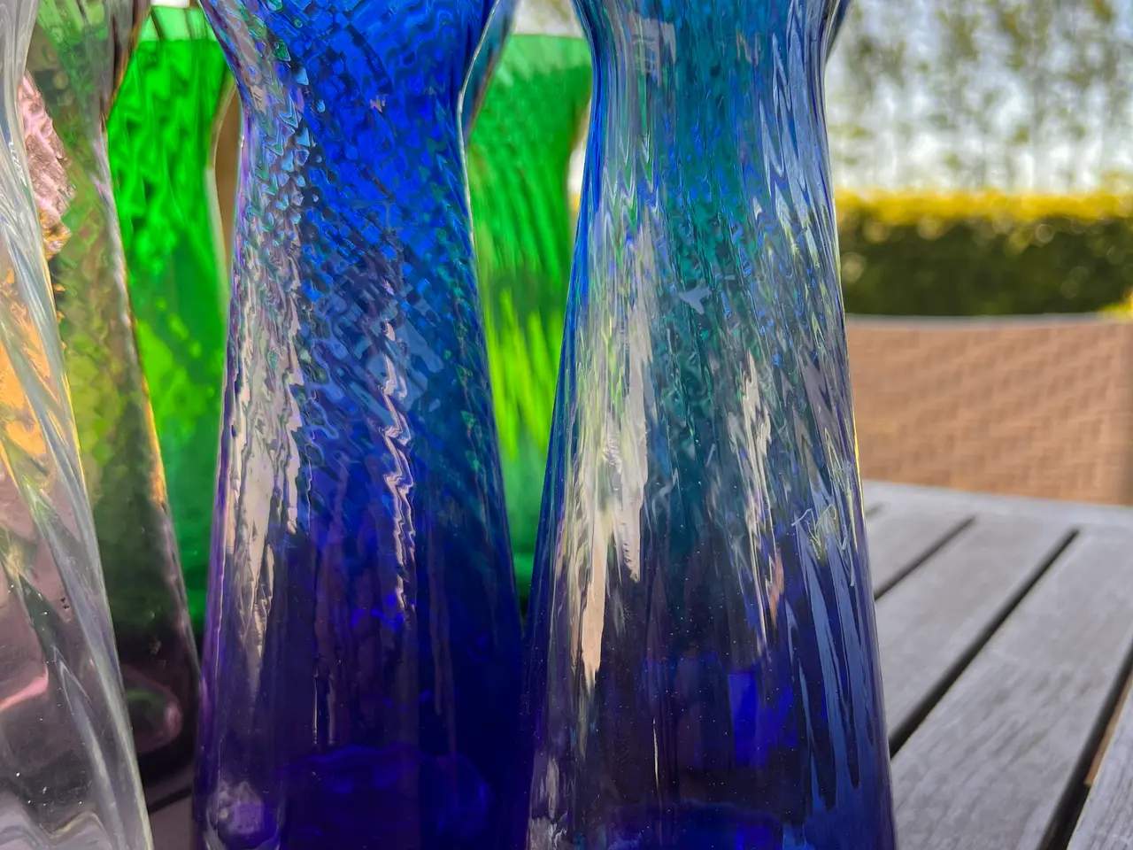 Billede 8 - Gamle hyacintglas i flotte farver – 9 stk. samlet 