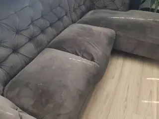 Brun velour sofa fra Ilva