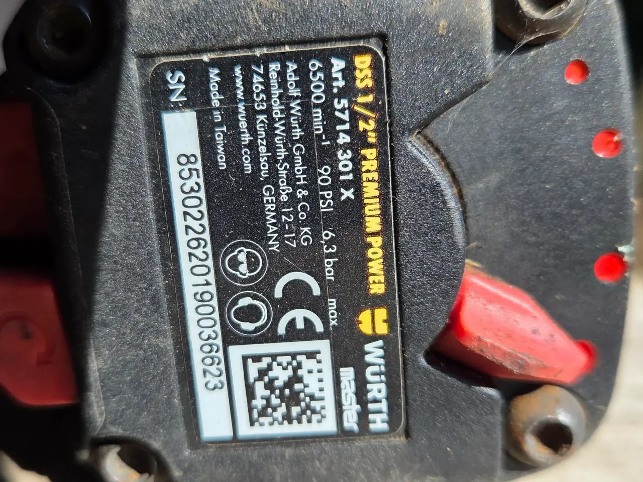 Billede 2 - Würth Slagskruetrækker, trykluft, DSS 1/2" Premium