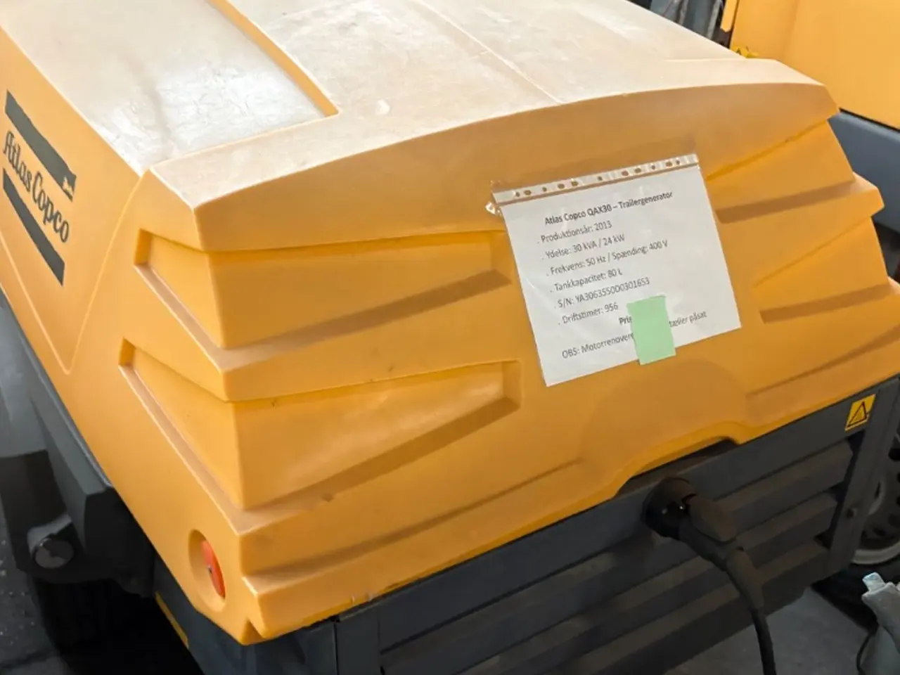 Billede 1 - Atlas Copco QAX 30 Mobil generator 30 kVA / 24 kW
