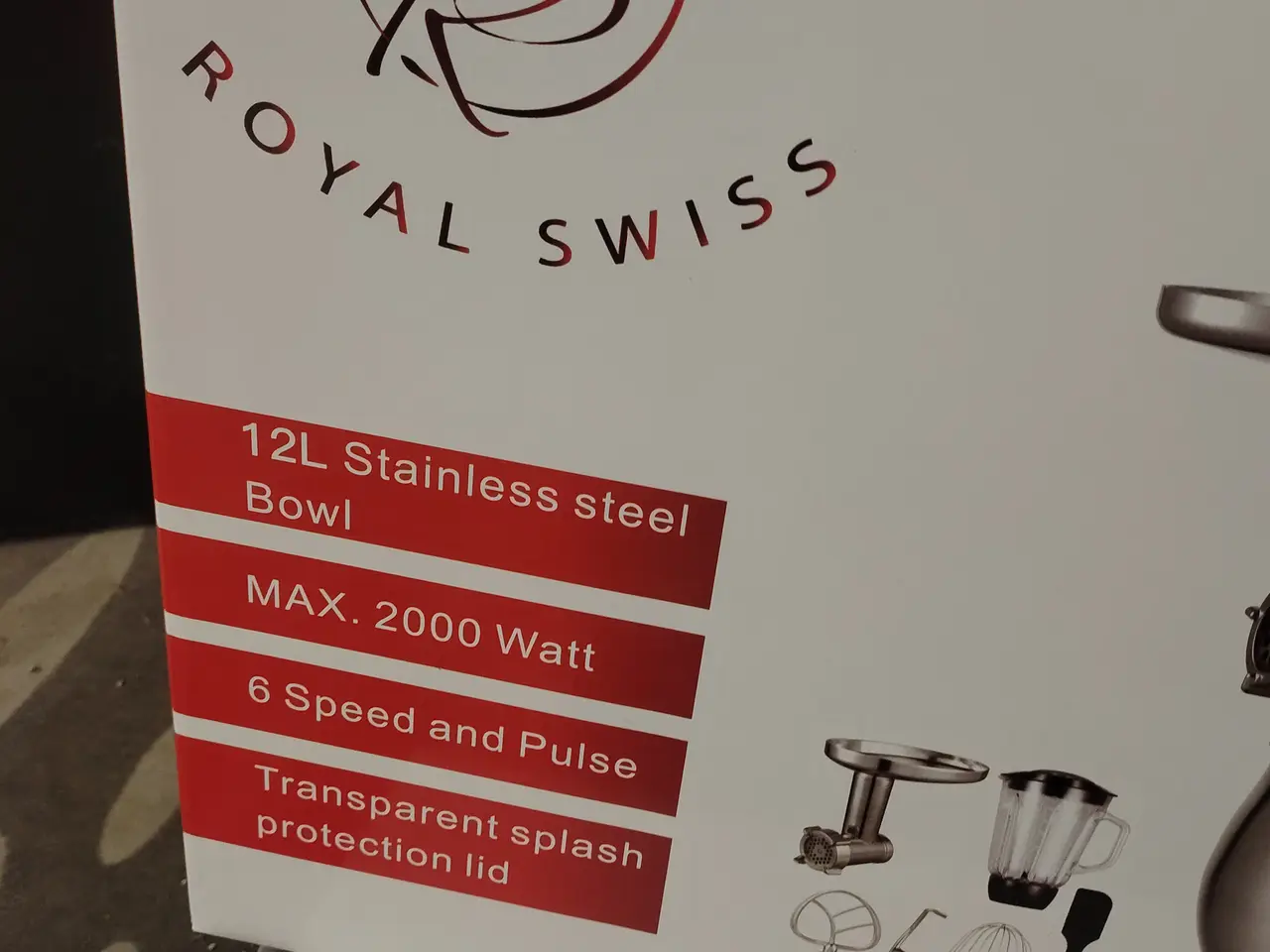 Billede 4 - Stor køkkenmaskine, ubrugt ROYAL SWISS