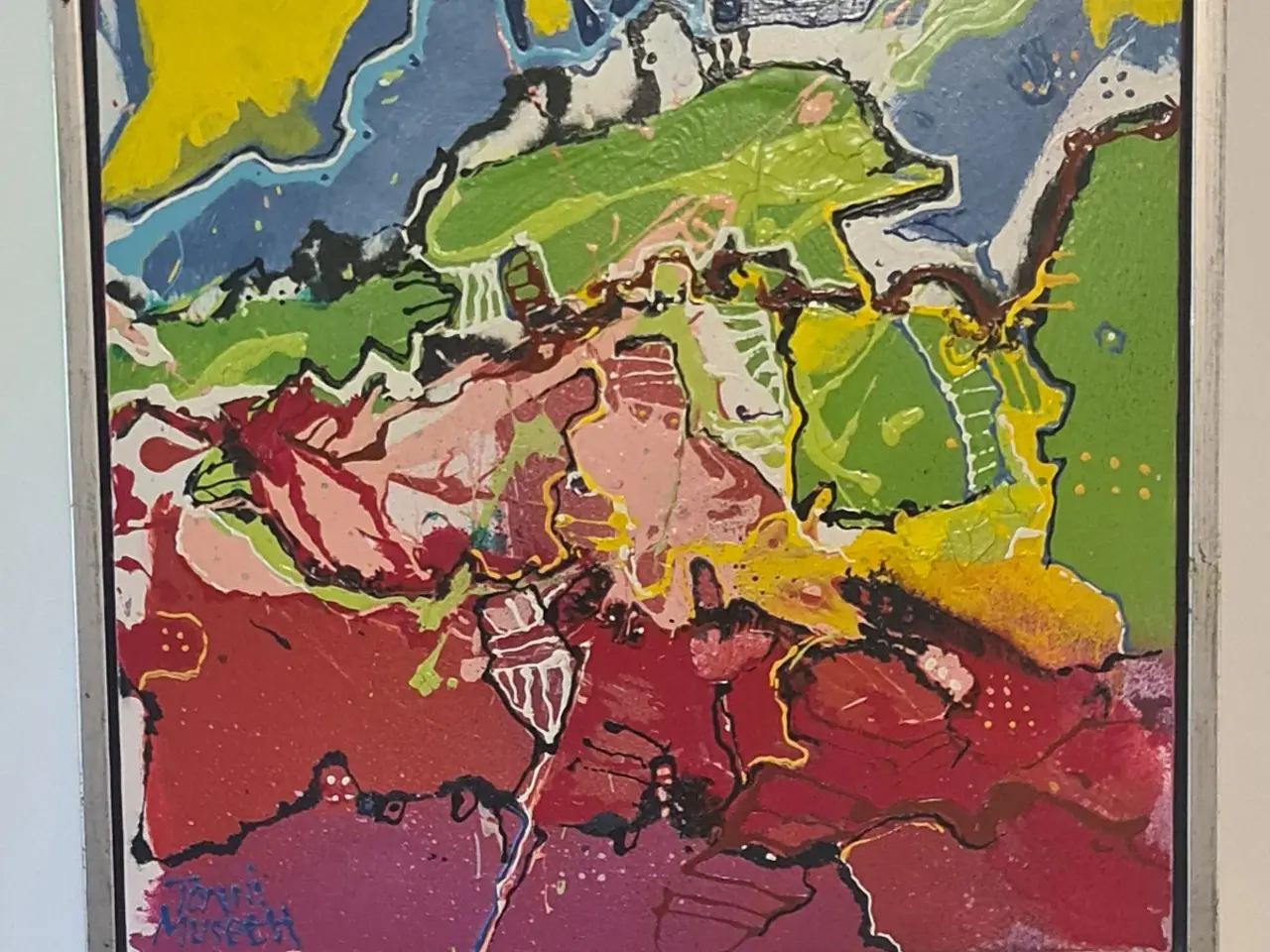 Billede 6 - Farverigt originalmaleri af Tonni Museth – 54 × 54