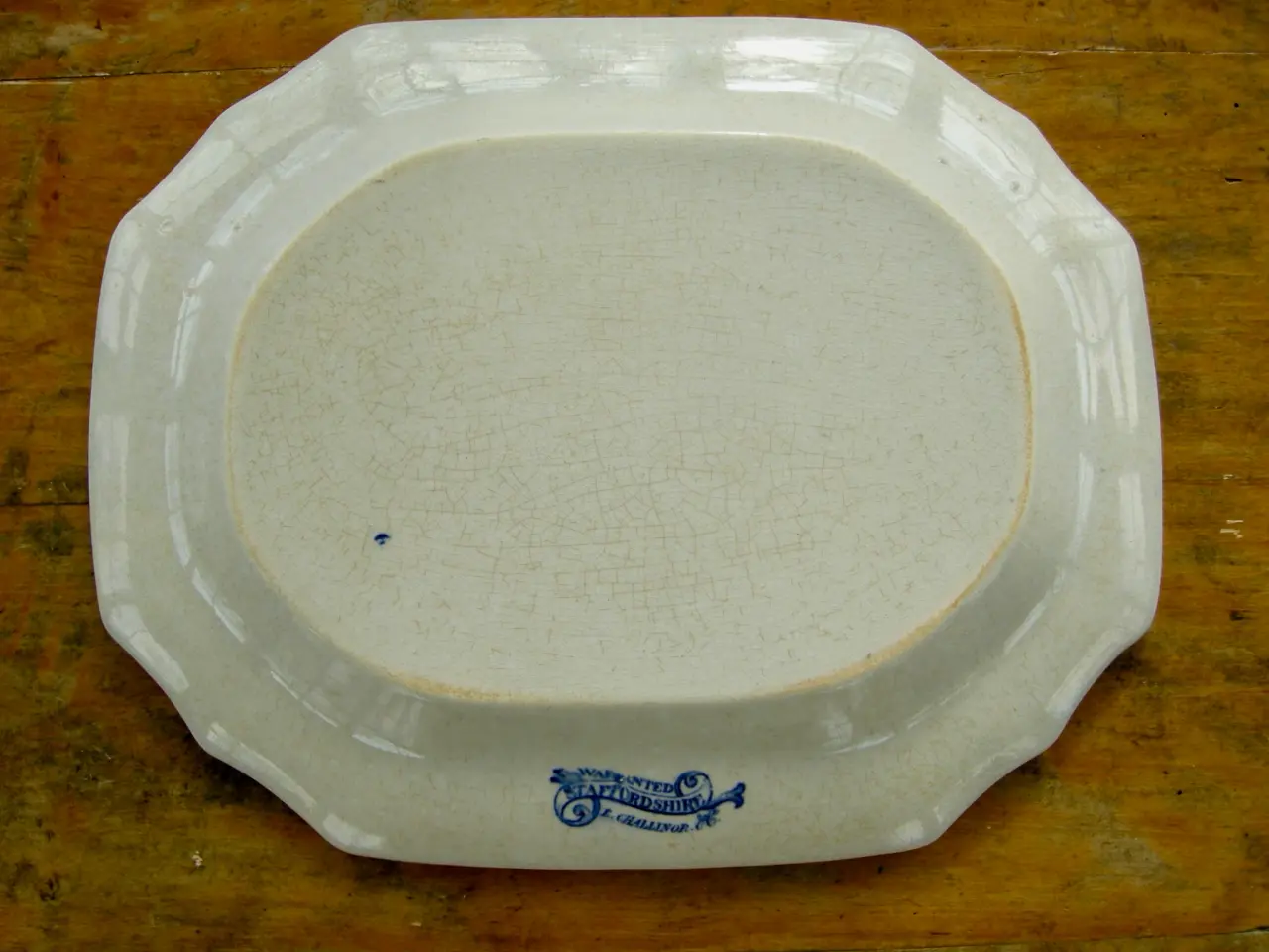 Billede 8 - Engelsk fajancefad Blue Willow, Staffordshire