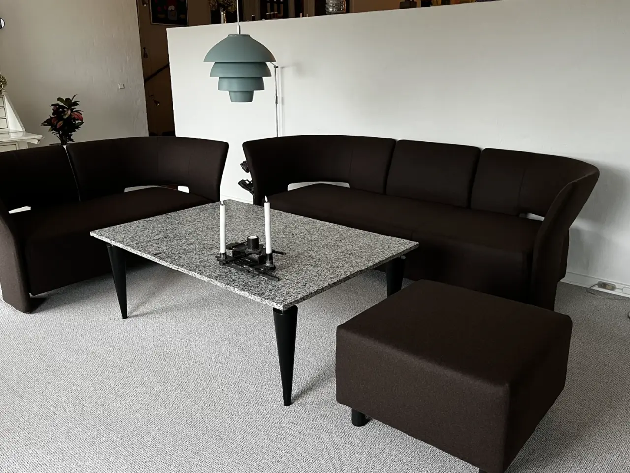 Billede 1 - Loftslampe i super flot mat grøn farve