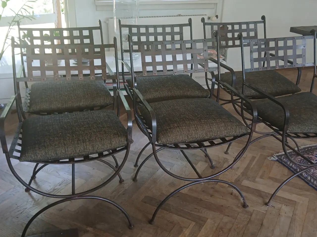 Billede 1 - Franske spisebordsstole i kraftigt smedejern