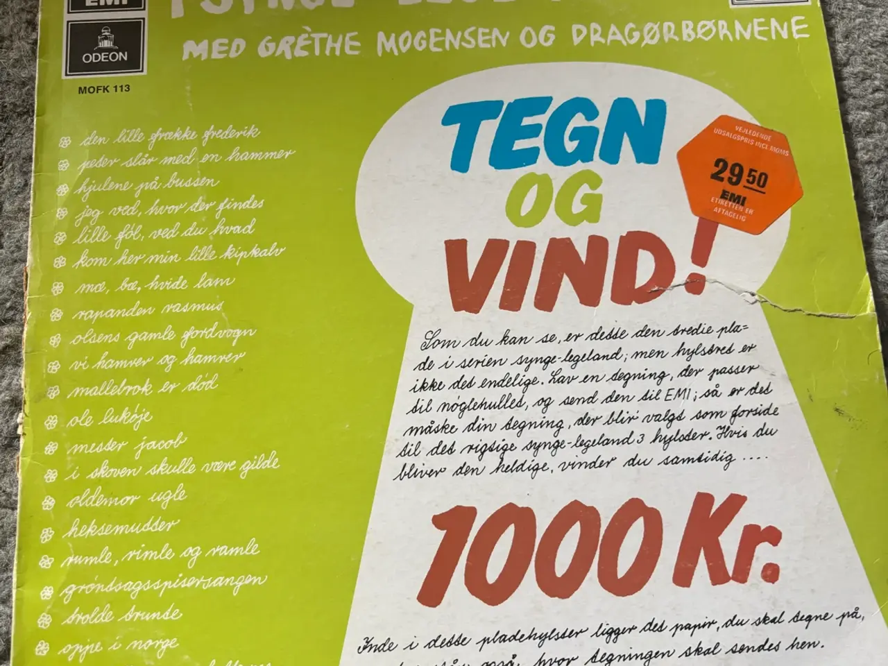 Billede 4 - 3 vintages vinyl plader synge i legeland