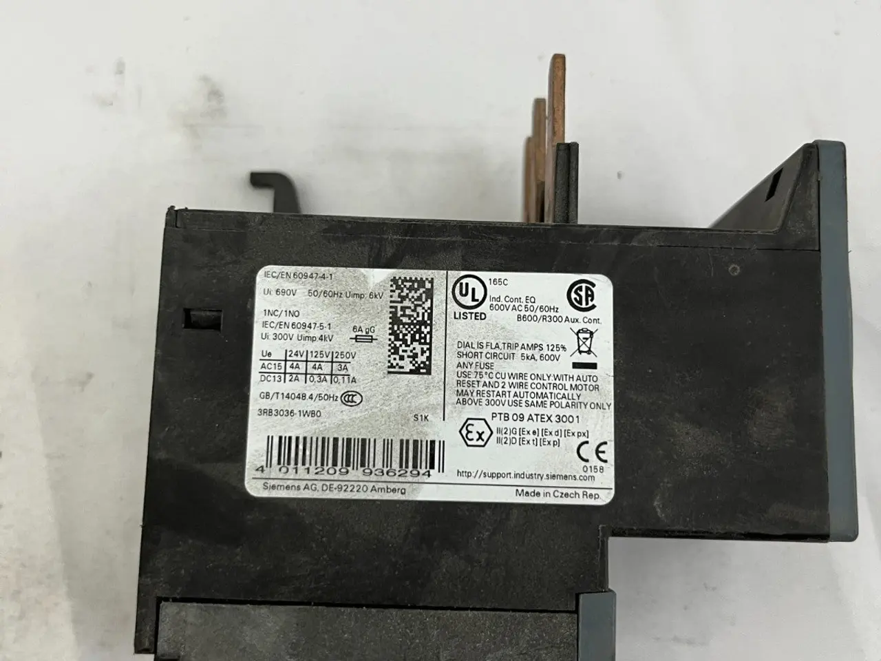 Billede 2 - Siemens SIRIUS 3RB3036-1WB0 Overload relæ 20–80A