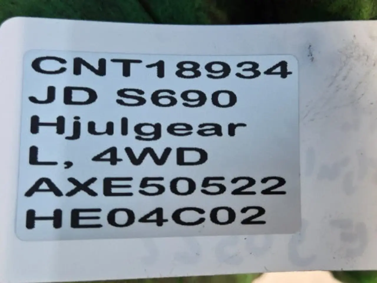 Billede 17 - John Deere S690 Hjulgear L. AXE50522