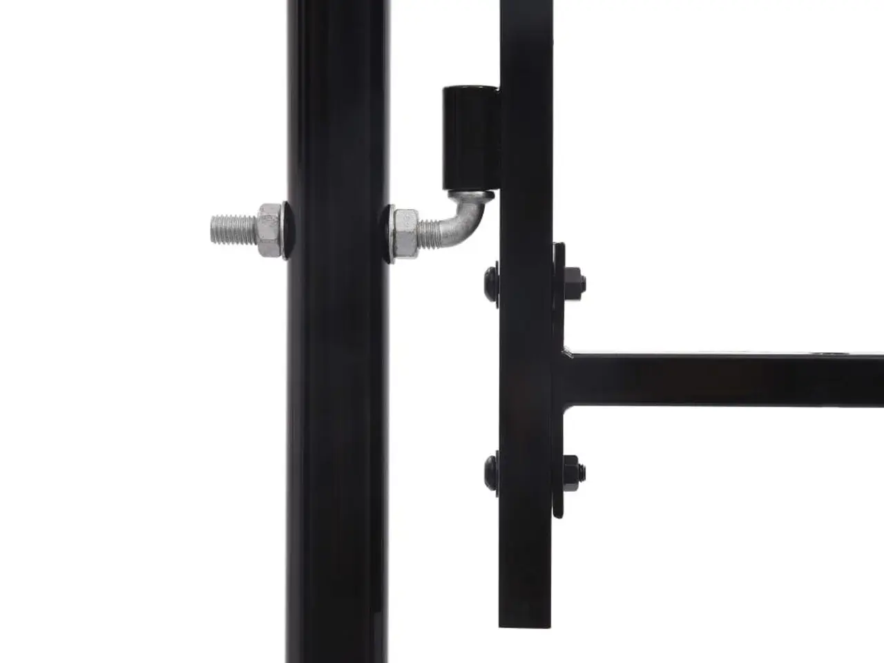 Billede 3 - Dobbeltdørs hegnslåge Woerden med spydtop 400 x 224,5 cm - sort