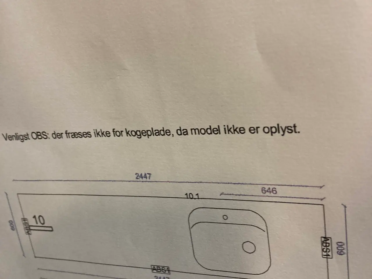 Billede 2 - Et lille parti bordplader med vaske