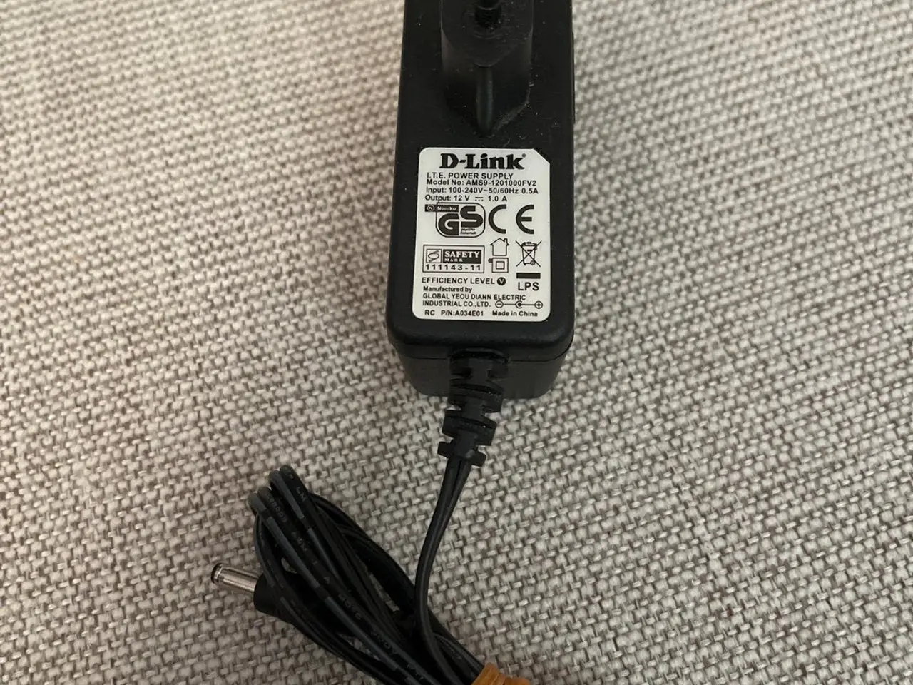 Billede 1 - D-Link oplader 5,5mm (5.5x2.5mm) 12V 1A