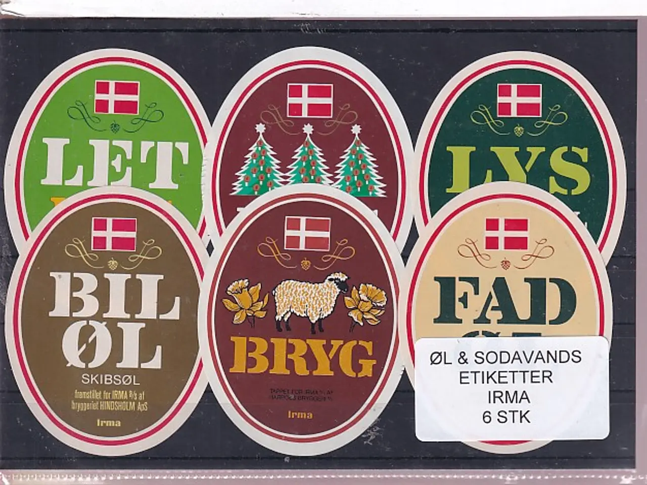 Billede 1 - Øl og Sodavandsetiketter - Irma -  5 Stk.