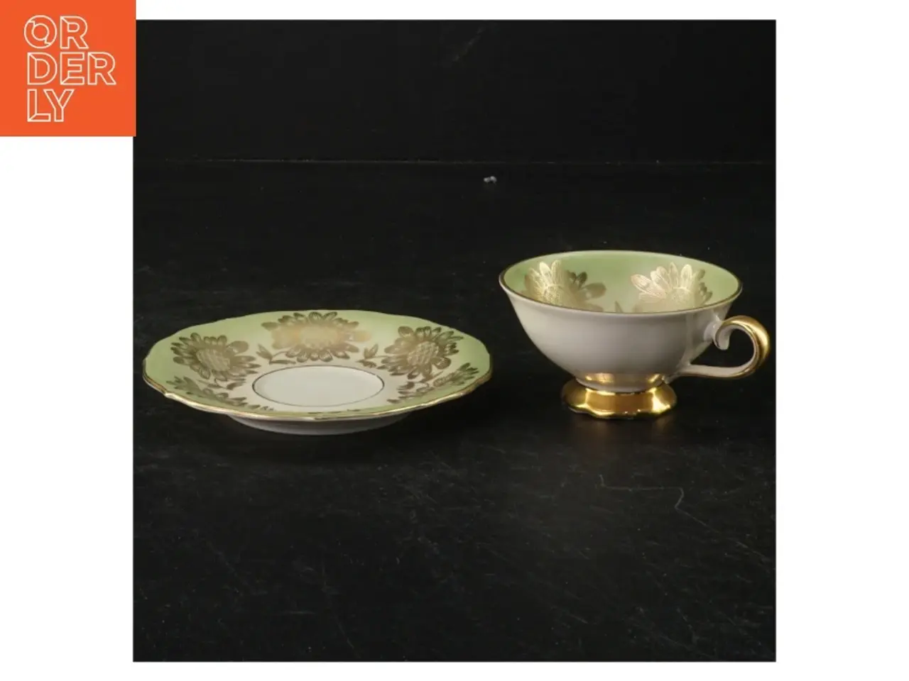 Billede 3 - Porcelæn tekop og underkop med blomstermotiv fra Bavaria