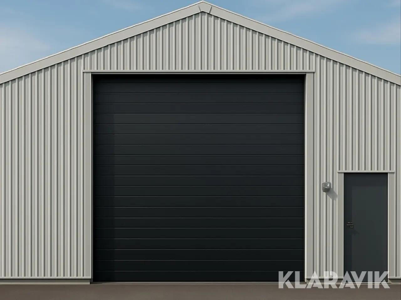 Billede 1 - Ledhejseport Bearsafe RAL9005 3 linjer, 4x4 meter