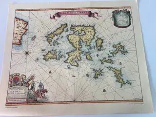 Genoptrykt Kort over Orkney år 1472