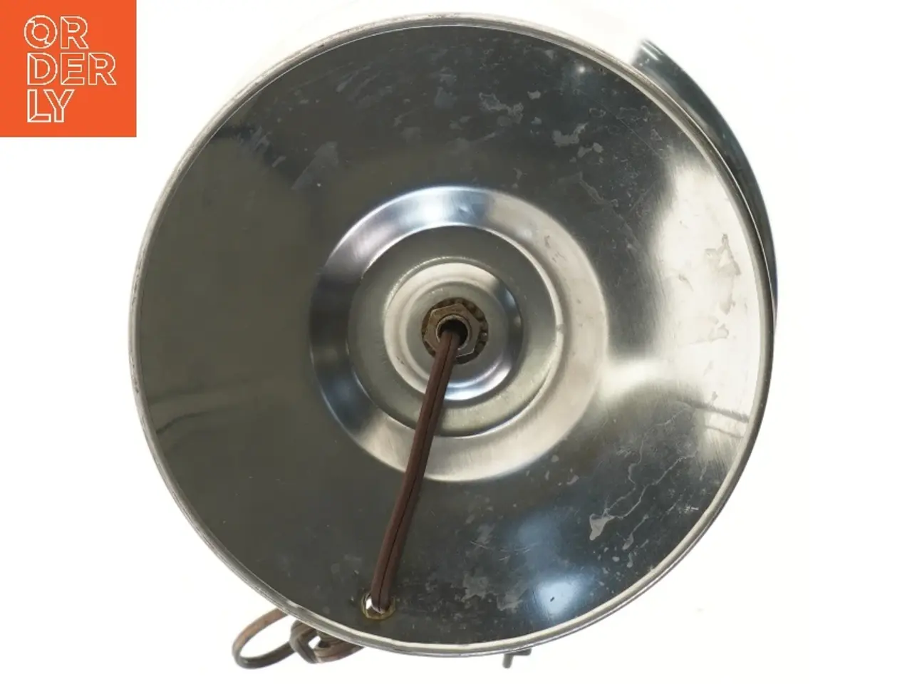 Billede 3 - Art Deco Teaktræ Bordlampe med stålkonstruktion (str. 35 cm)