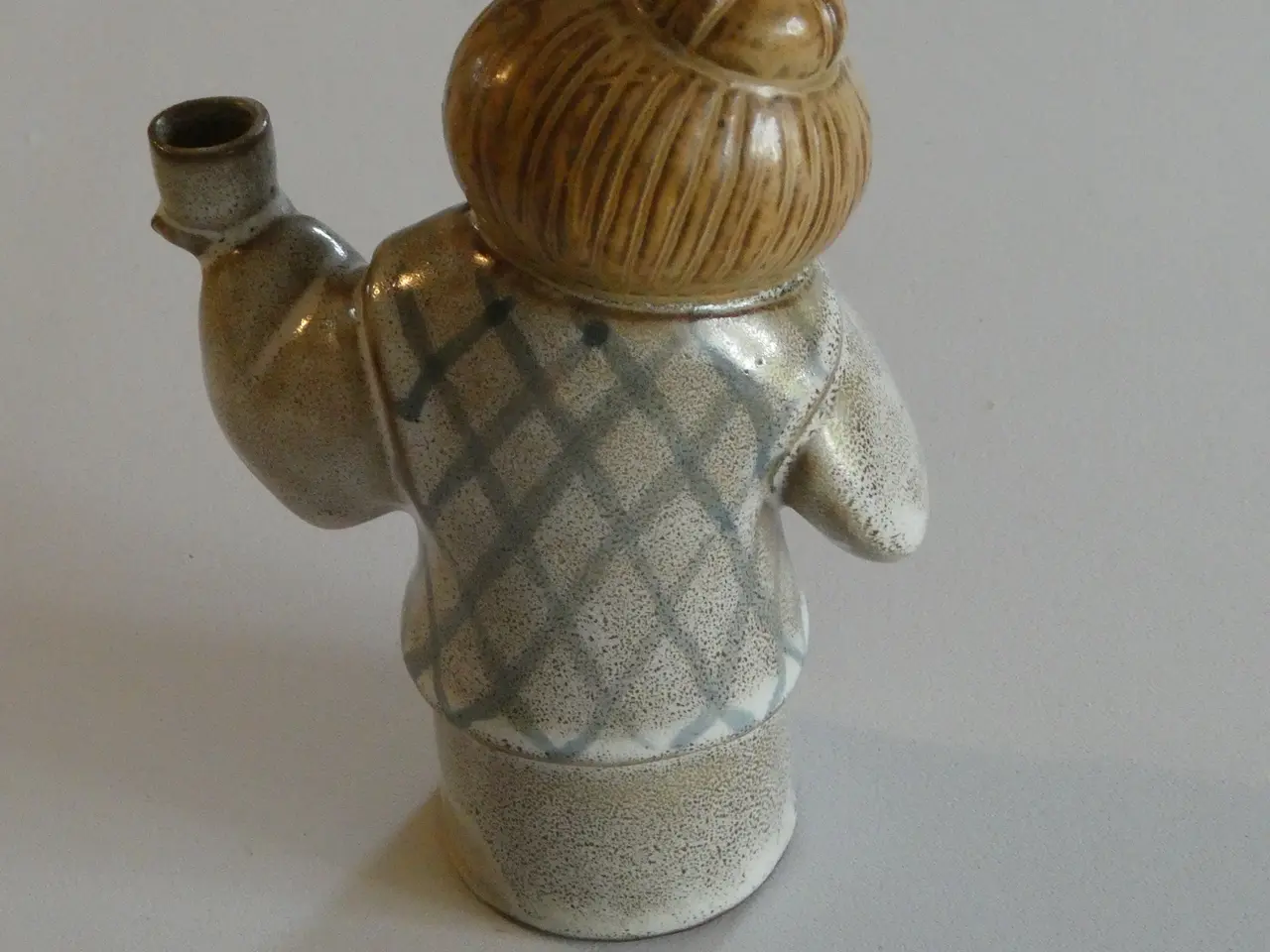 Billede 3 - Japanerinde kertestage, lerfigur, 16 cm