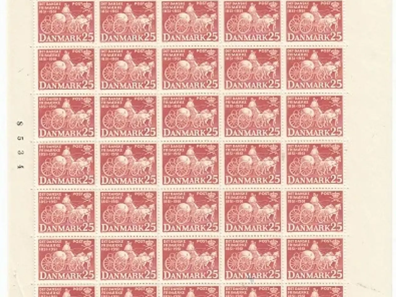 Billede 1 - Ældre danske helark. 10 stk. Postfriske