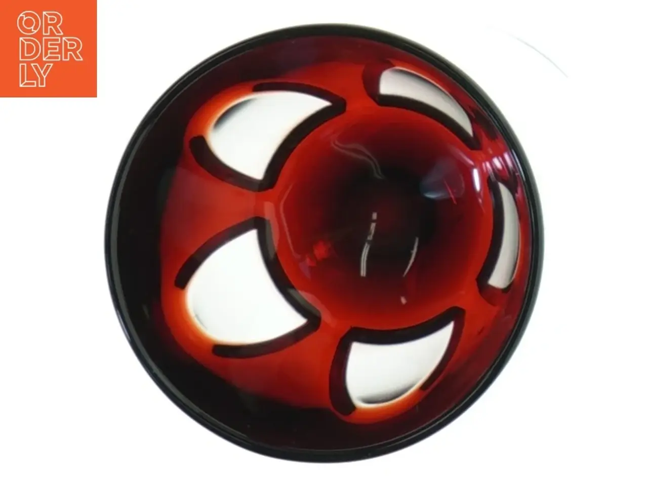 Billede 3 - Rødvinsglas i rødt glas (str. H 13 cm, ø 6,5 cm)