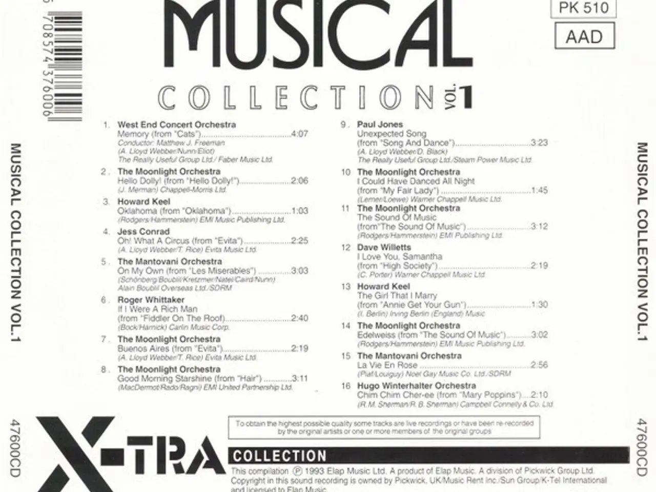 Billede 2 - Diverse kunstnere – Musical Collection Vol. 1 – CD