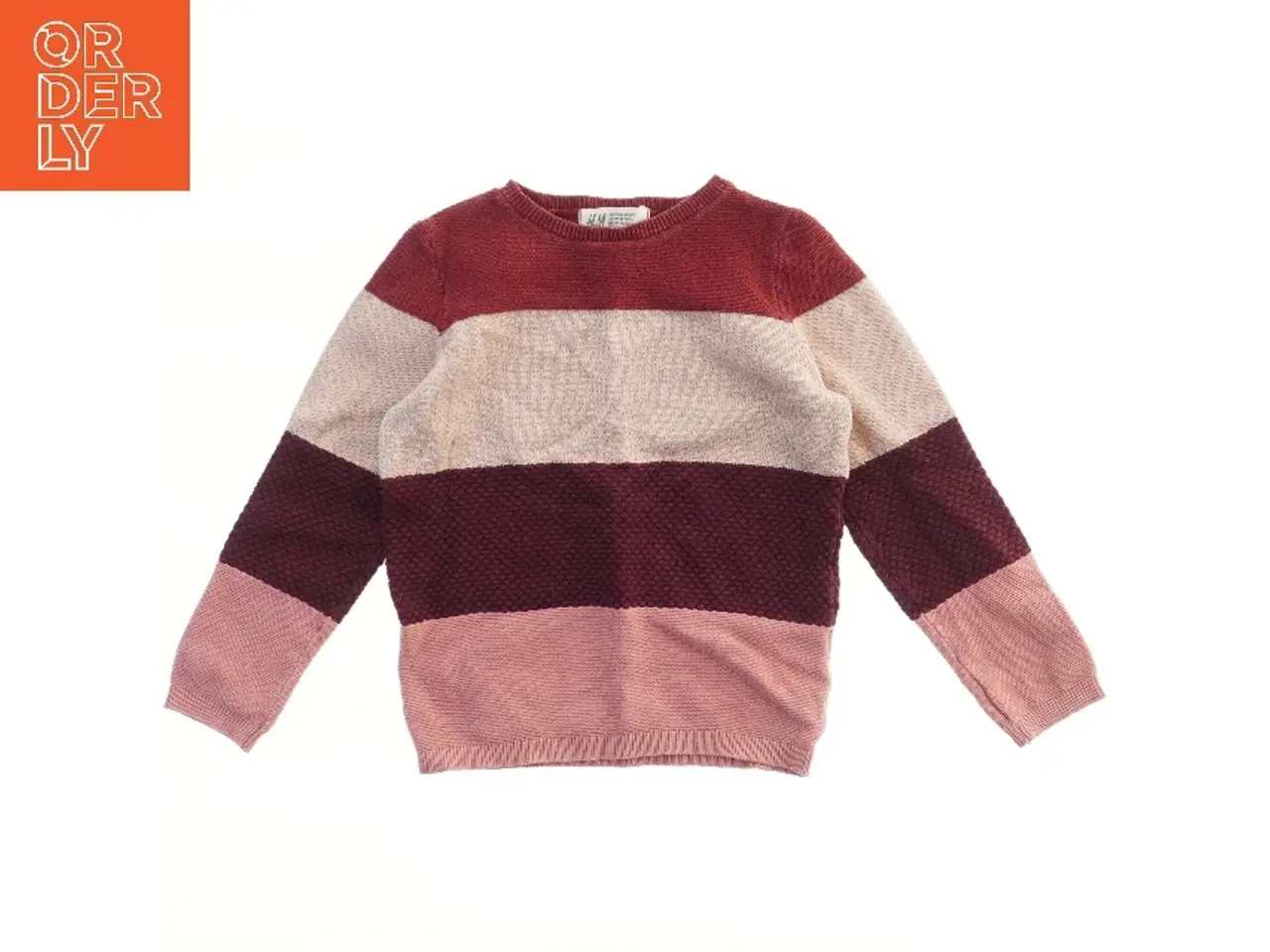 Billede 1 - Strikket sweater med farveblokke fra H&M (str. 104)