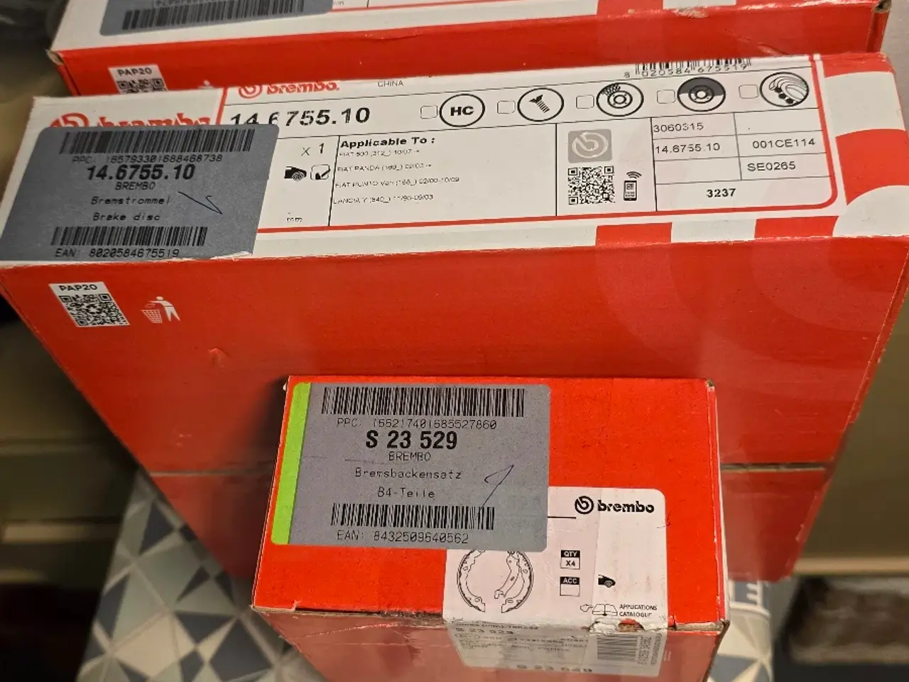 Billede 1 - Brembo bremsetromle og bakker Fiat Panda