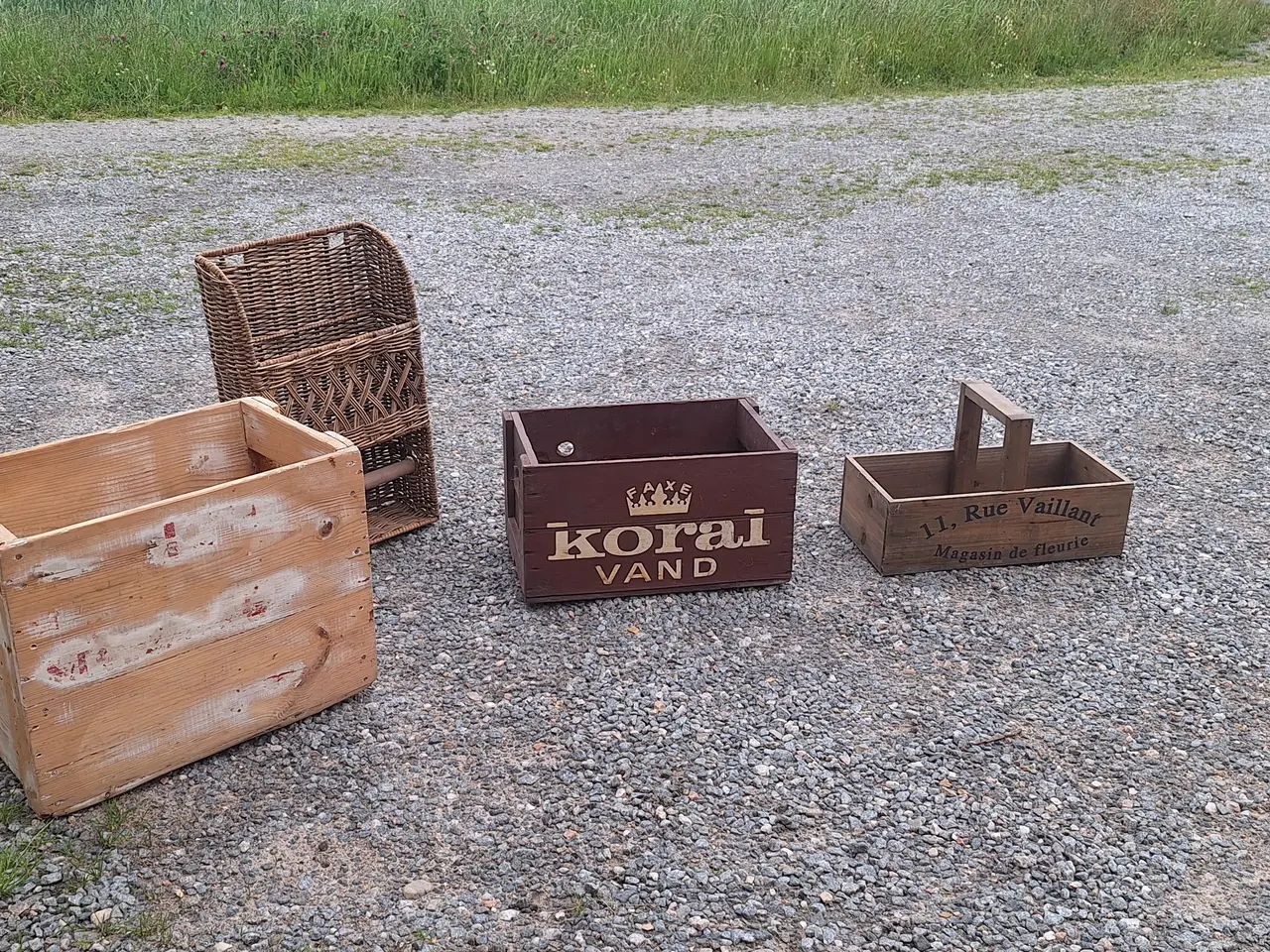 Billede 1 - Rustikke trækasser og kurve i retrostil
