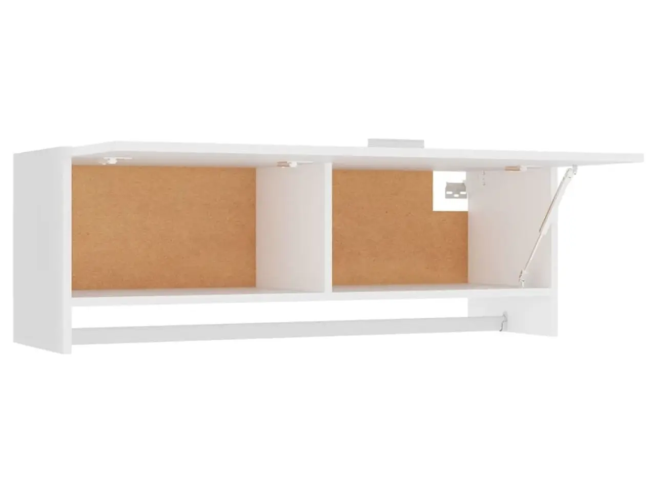 Billede 6 - Garderobeskab 100×32,5×35 cm i konstrueret træ - hvid