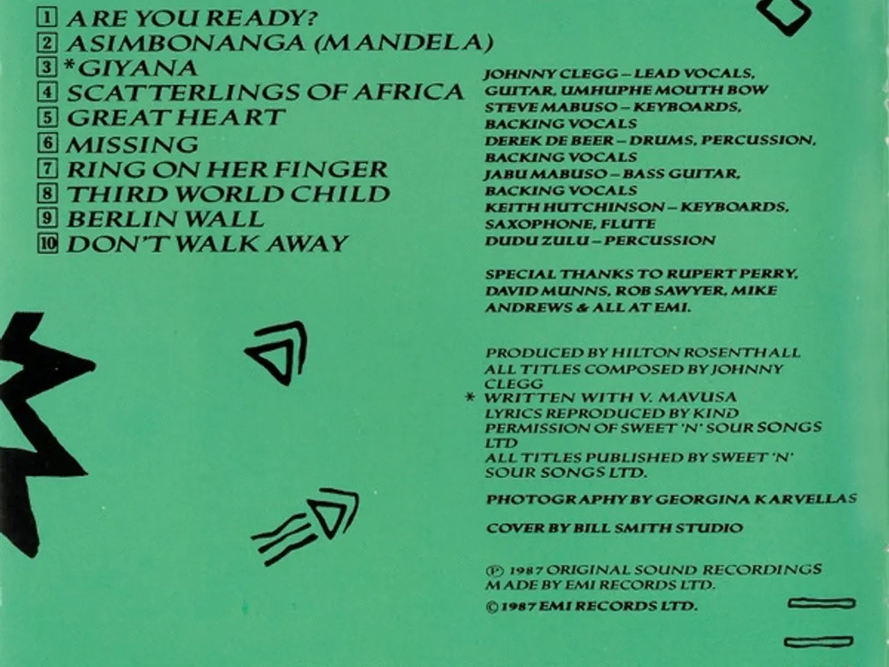 Billede 5 - Johnny Clegg & Savuka – Third World Child – CD