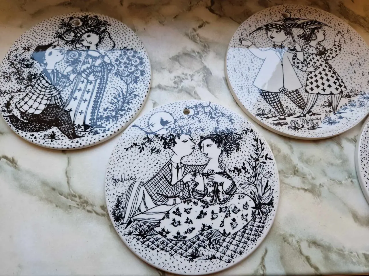 Billede 1 - Bjørn Wiinblad platter og krus