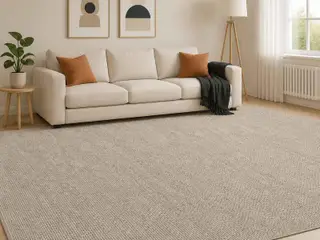Gulvtæppe beige 300 x 400 cm - vaskbart