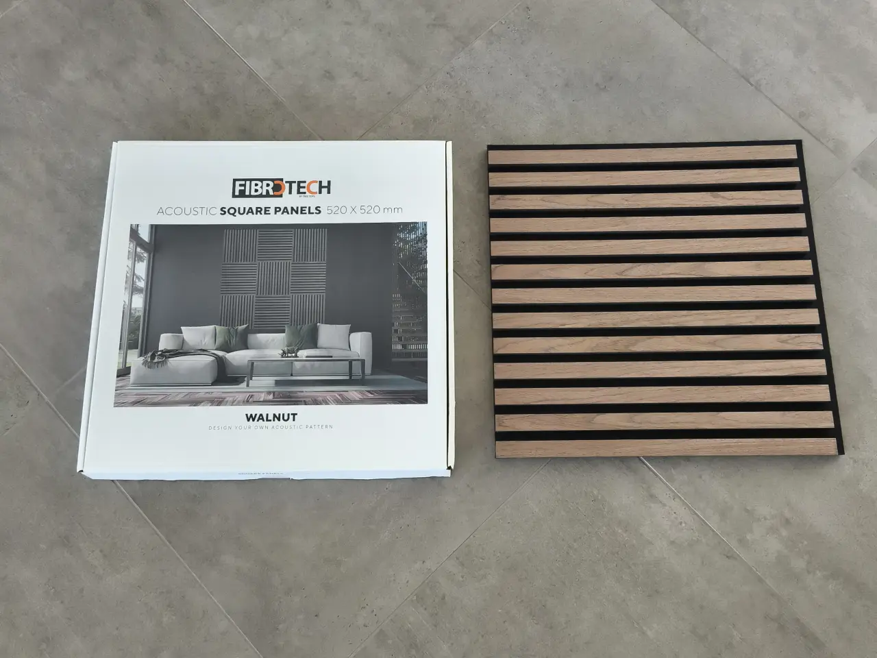 Billede 1 - Fibrotech Valnød Akustikpaneler 60x60