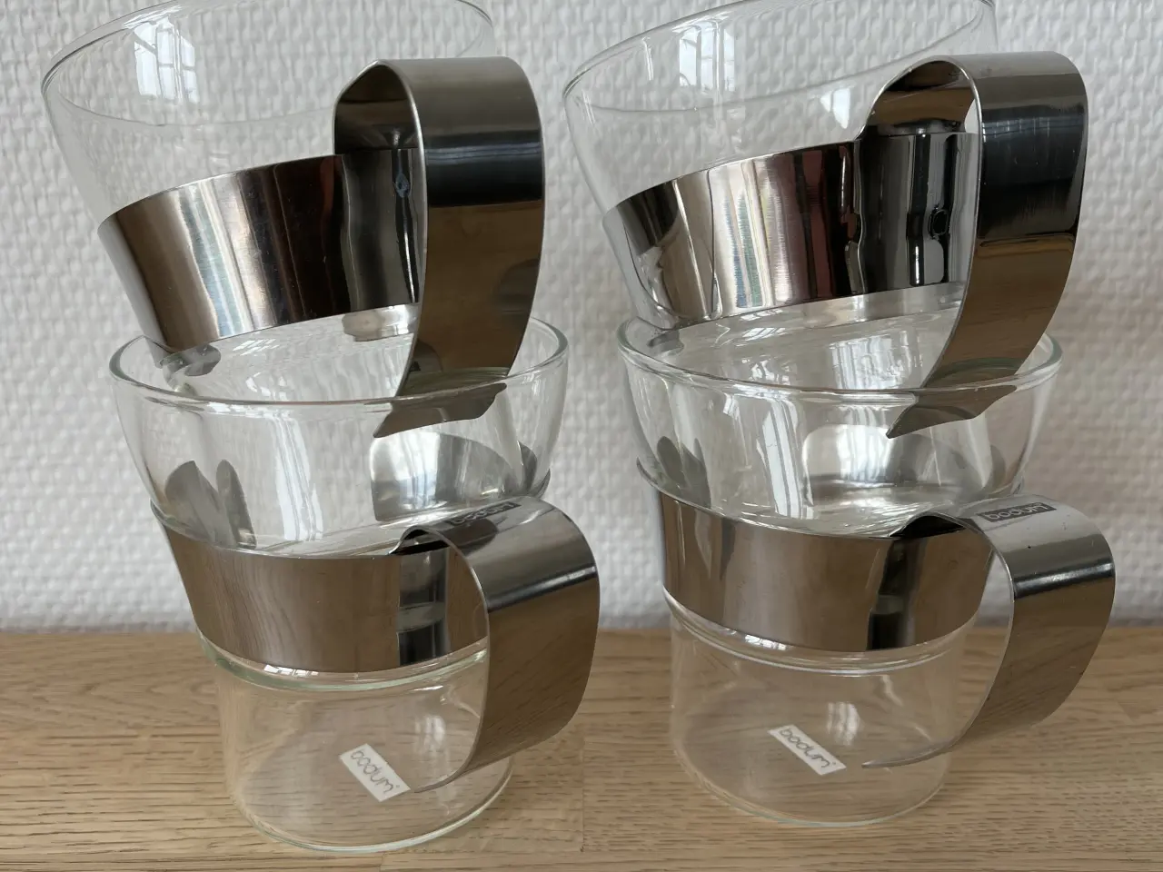 Billede 4 - 4 Bodum glas-kopper med aftagelig hank