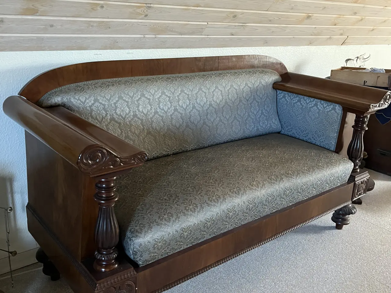 Billede 9 - Super flot antik mahogni sofa.
