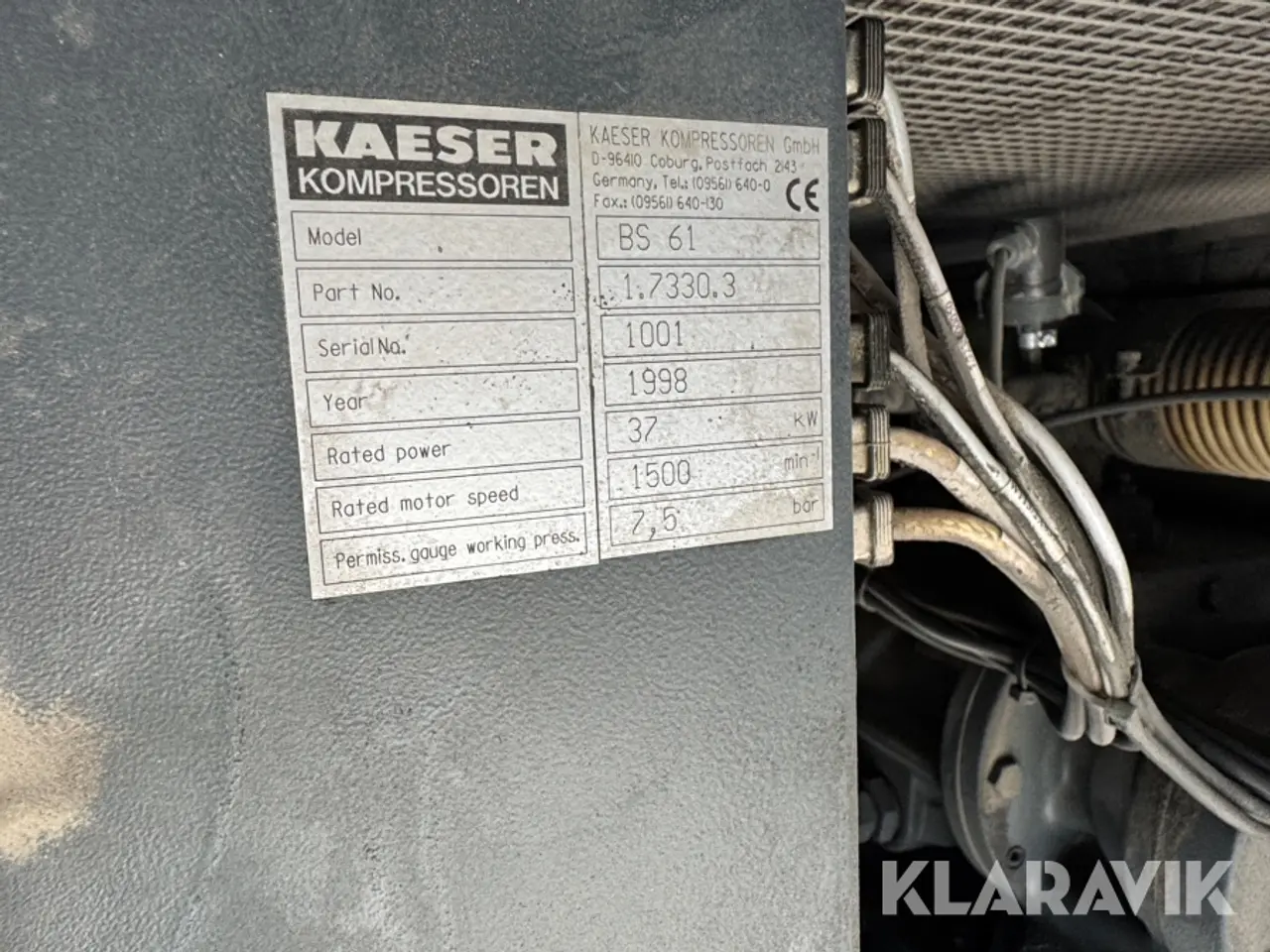 Billede 5 - Skruekompressor Kaeser BS61