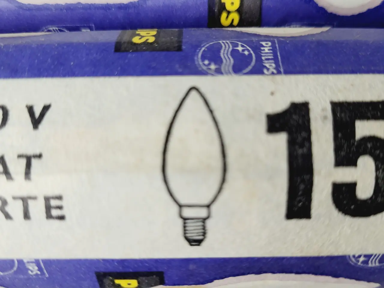 Billede 3 - ⭐️: 5 stk Vintage Philips "MAT KERTE" glødepærer –