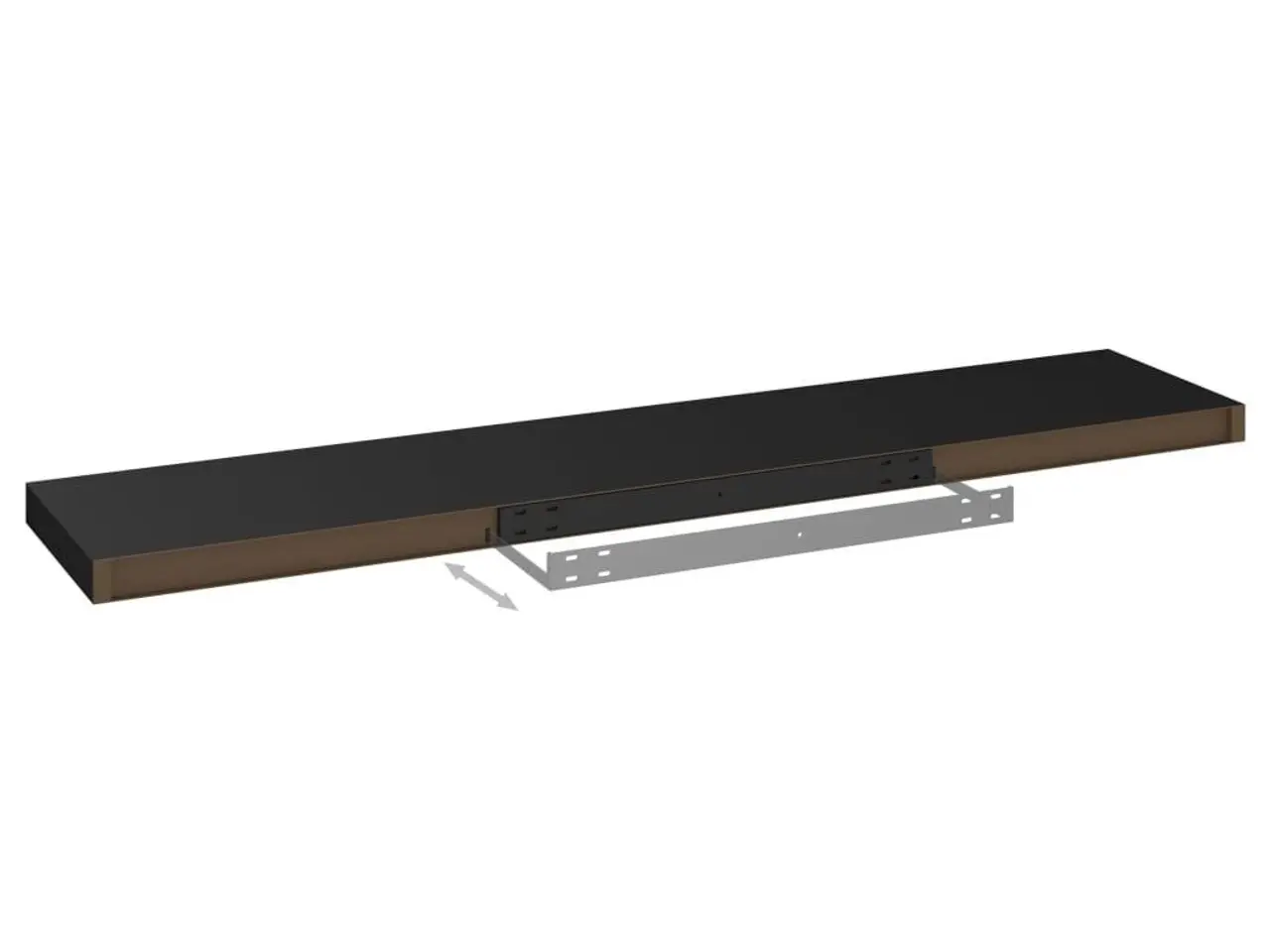 Billede 7 - Væghylder 2 stk. 120×23,5×3,8 cm - MDF, sort