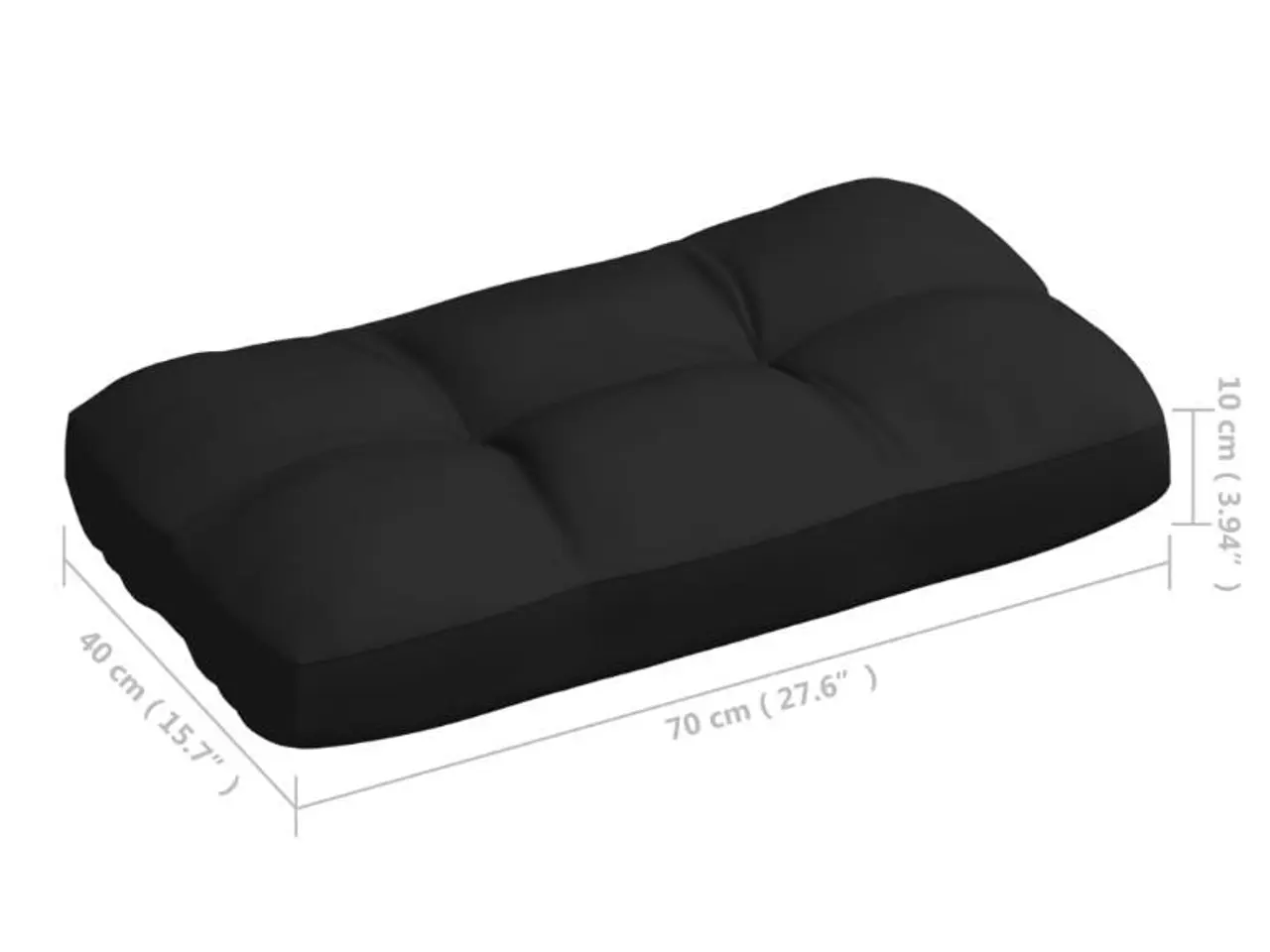 Billede 10 - Hynder til pallesofa 7 stk. sort