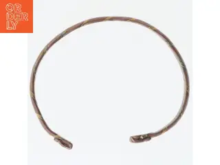 Armbånd i messing og kobber med snoet design (str. Ø 8 cm)