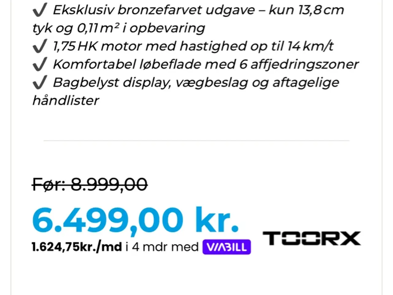 Billede 14 - Toorx City Compact Gå/Løbebånd