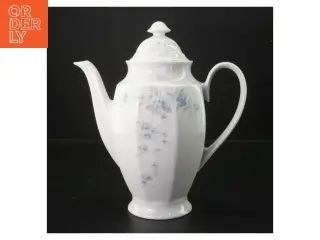 Porcelæns kaffekande med låg (str. 25,5 cm)