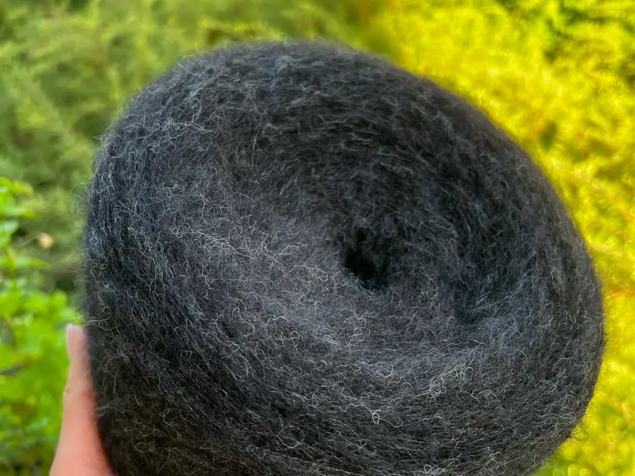 Billede 2 - Italiensk garn - Mohair / Silke - Sort/Grå - 300 g