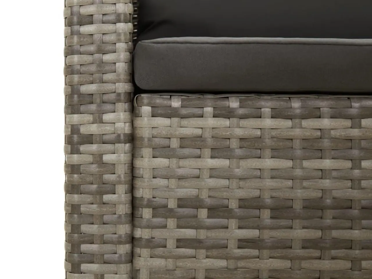 Billede 7 - Loungesæt til haven 3 dele med hynder polyrattan grå
