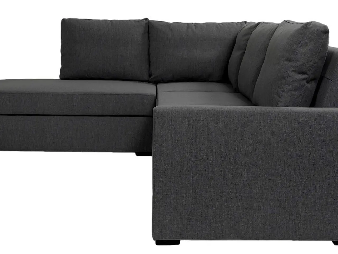 Billede 4 - Canapé Deluxe venstrevendt hjørnesovesofa - open-end, grå med sengeudtræk og opbevaring