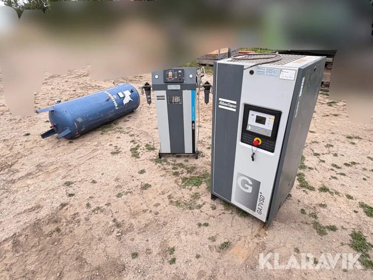 Billede 1 - Kompressor , lufttank og lufttørre Atlas Copco GA7VSD + / CD25