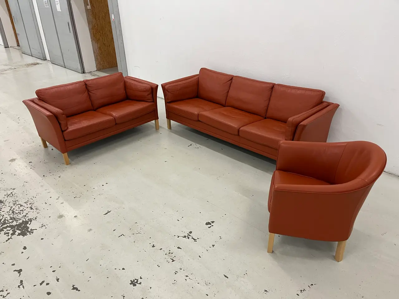 Billede 4 - Mogens Hansen MH2225 3+2,5 Pers. Med Gefion læder.