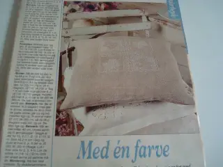 Mønster til pude i en farve