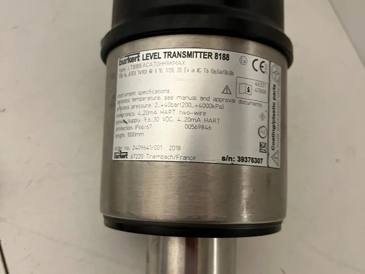 Billede 7 - Bürkert 8188 Level Transmitter Guided Radar 4-20mA